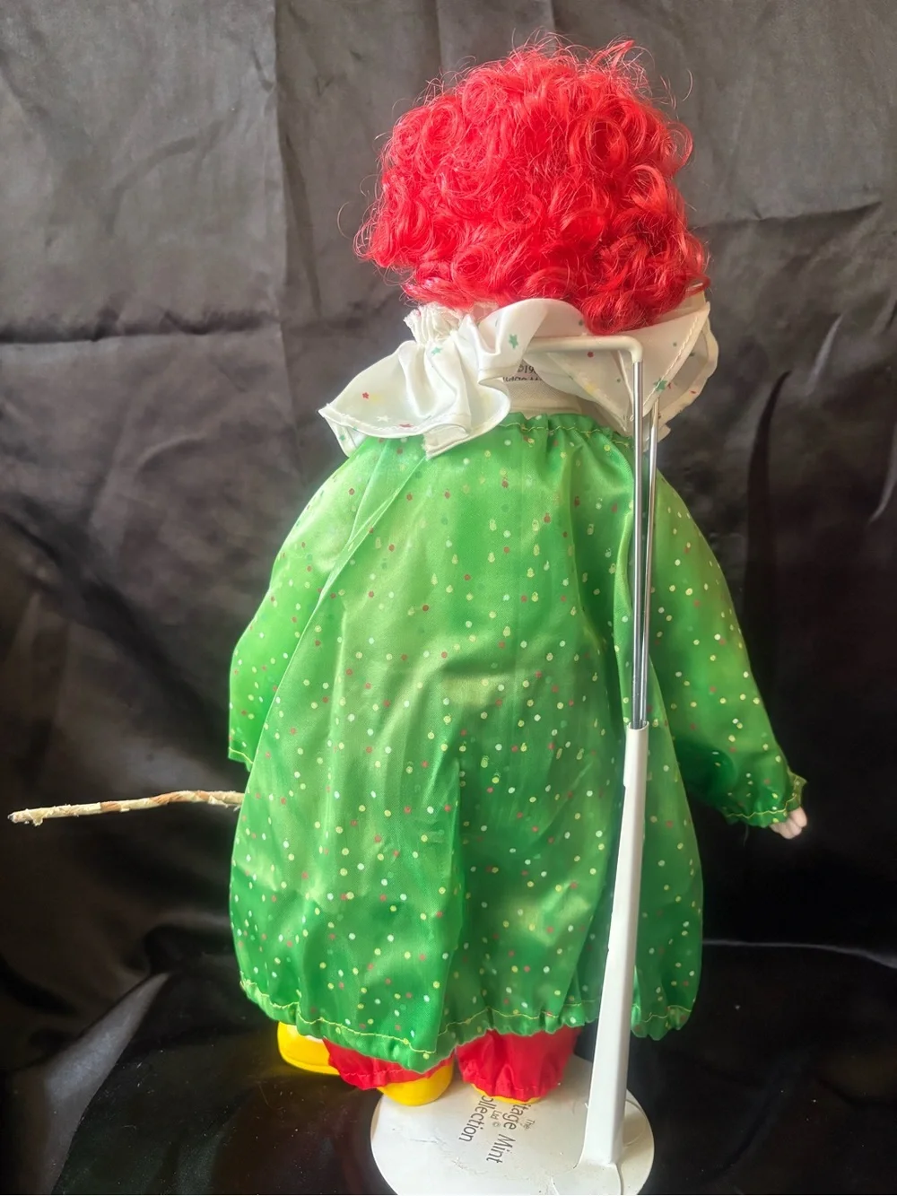 Vintage Hand Painted Resin Clown Bookends 